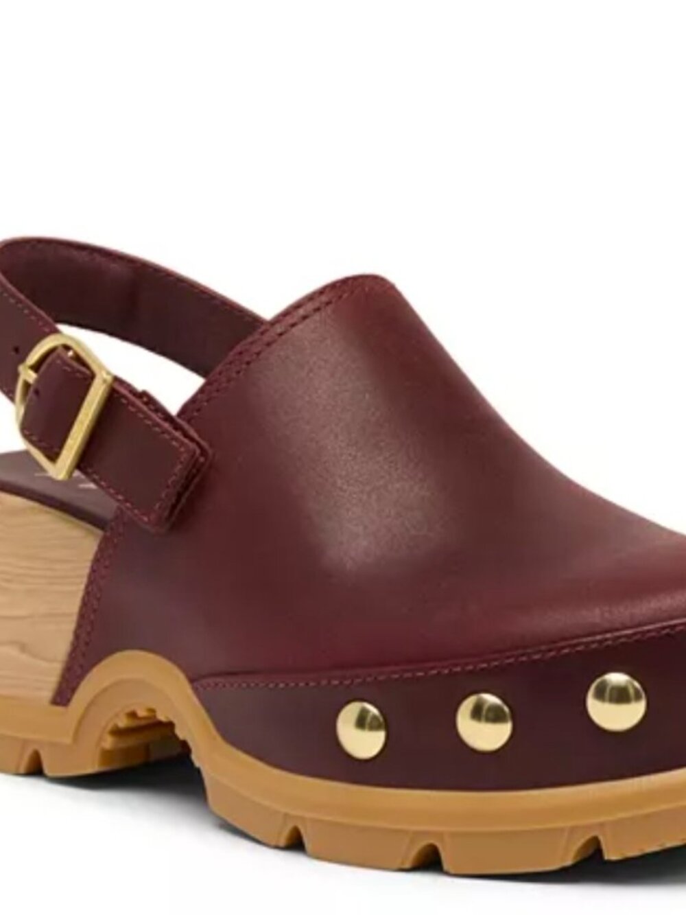 Sorel Roam'n Clog RVT Clog Women's Size 6 Redwood Leather Gold Rivet NEW